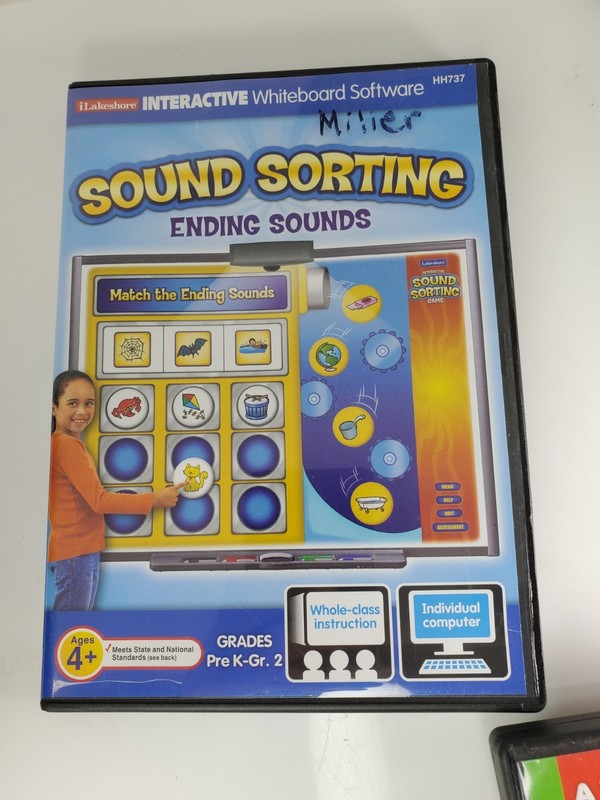 Lakeshore INTERACTIVE Whiteboard Software Sound Sorting Ending Sounds Pre K-2