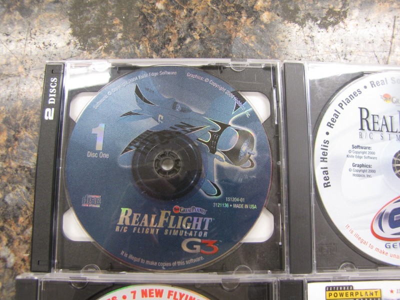 Lot (9) Great Planes RealFlight R/C Simulator & Add-Ons Software CD -HW1 gallery