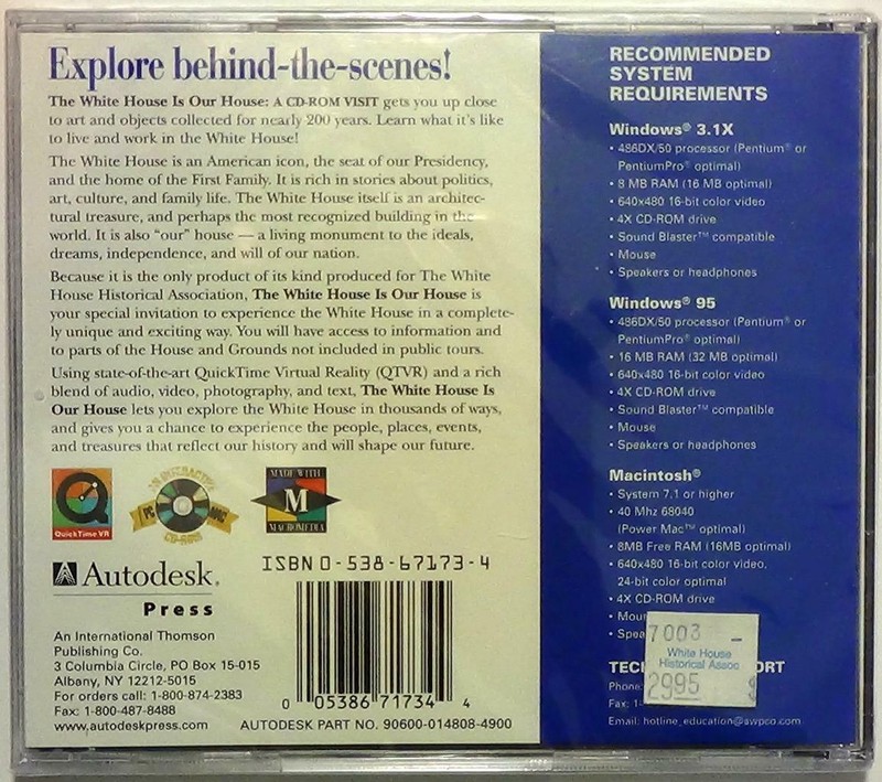 The White House Is Our House: A CD-ROM Visit NEW / Sealed gallery