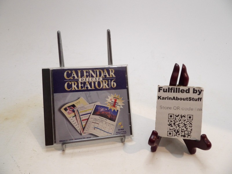 Calendar Creator Deluxe Version 6 CD Broderbund Software 1998 Free Shipping