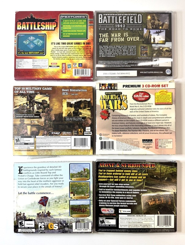 War PC Game Lot - Battlefield 1942, Vietnam, Americas Wars, Gettysburg & More! gallery