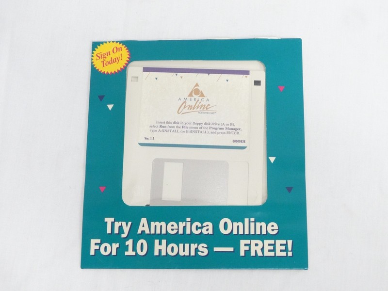 AOL America Online For Windows Version 1.1 Sealed Mailer 3.5” Floppy Disk