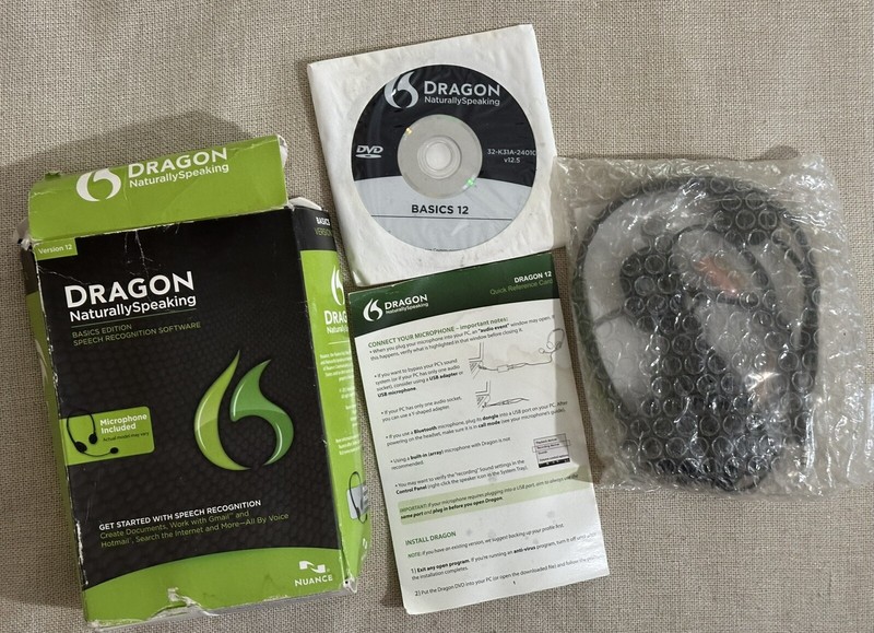 Nuance Dragon Naturally Speaking Basics - Version 12 (DVD, 2013 1-Disc) Open Box gallery