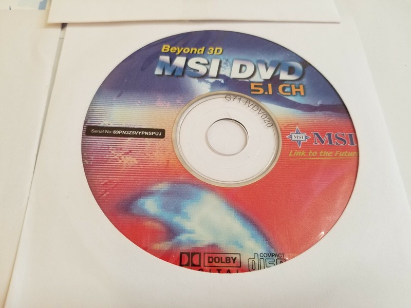 MSI 3D AGPhantom Users Manual Software Kit Disc Installation Drivers Application gallery