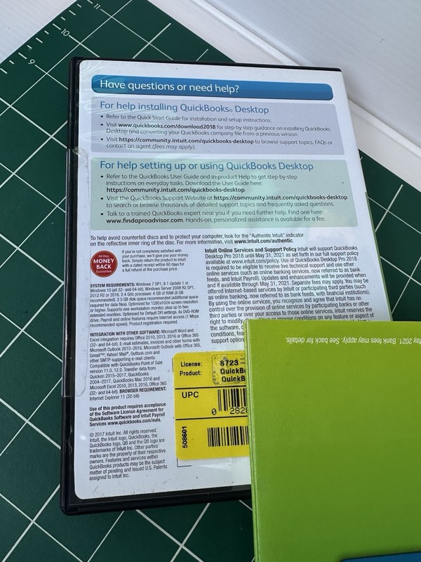 Intuit QuickBooks Desktop Pro 2018 NEW SEALED License Key PC Accounting Software gallery