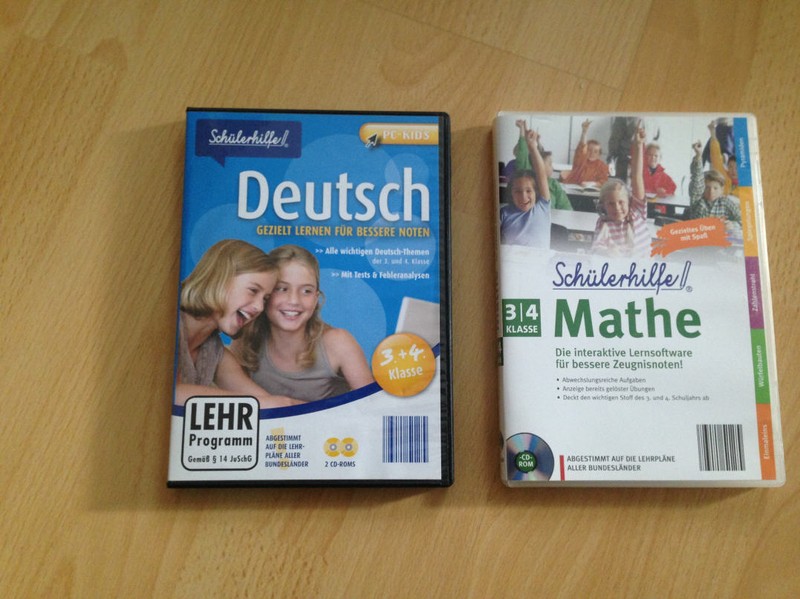 2x Student Aid German Mathematics 3 + 4 Class Students Software PC Windows