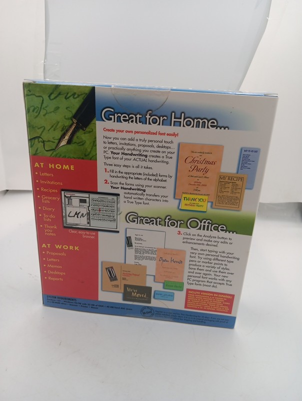 1999 Data Becker Your Handwriting Personal Font English Spanish New gallery