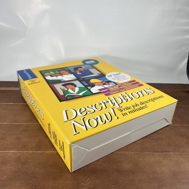 Descriptions Now HR Software Floppy Disks & Manual KnowledgePoint 1990 Big Box gallery