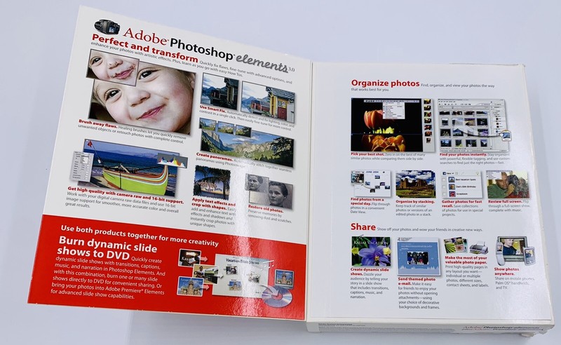 Adobe Photoshop Elements 3.0 AND Adobe Premiere Elements, for XP Same Box, LOOK gallery