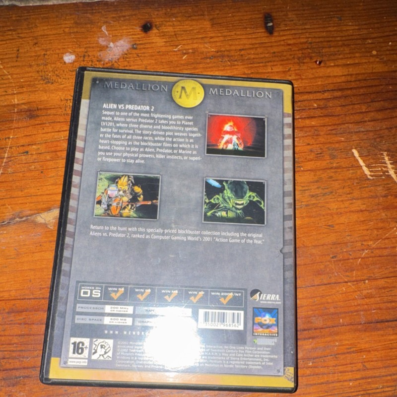 Sierra Aliens vs Predator 2 Medallion Edition PC CD-ROM Action & Adventure gallery