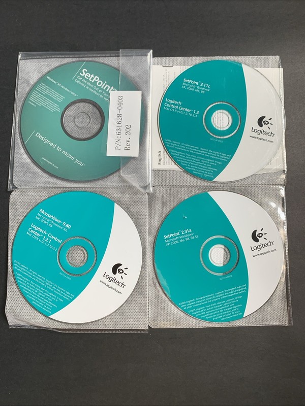 Logitech MouseWare SetPoint Lot Of 4 CD UNTESTED