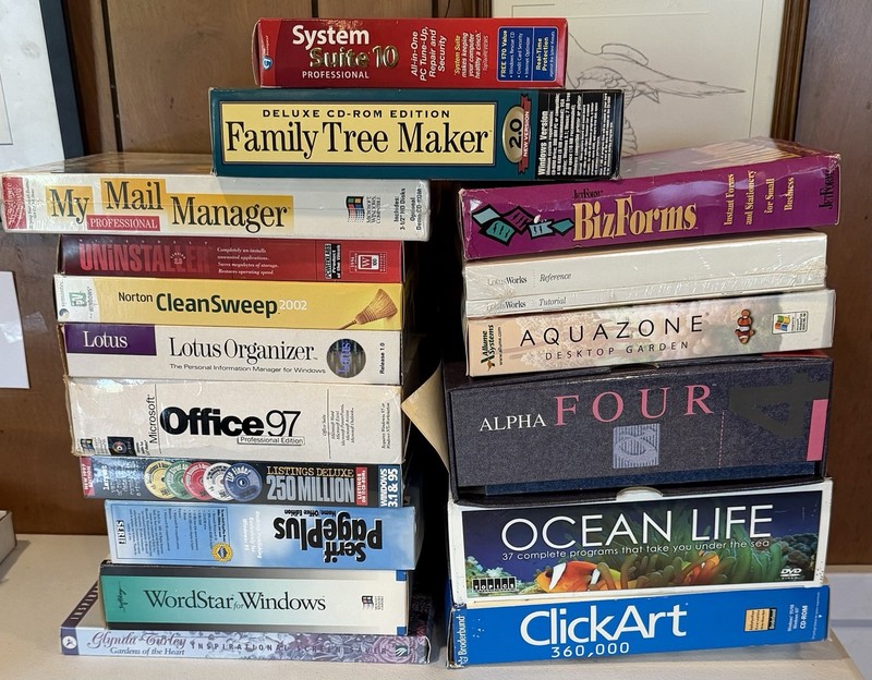 Computer programs lot Family Tree Microsoft Office Alpha Four Click Art Lotus gallery