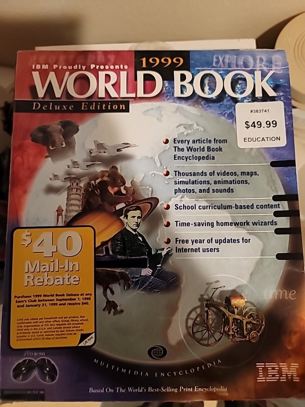 1999 IBM DELUXE EDITION WORLD BOOK MULTIMEDIA ENCYCLOPEDIA CD ROMS