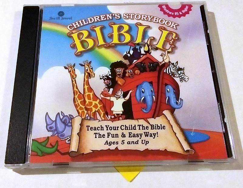 RARE – CHILDREN’S STORY BOOK BIBLE CD ROM COSMI 2000 SWIFT JEWEL SJ051501G USA