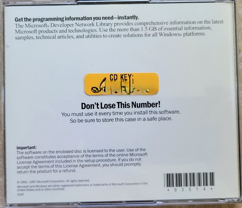 Vintage CD - Microsoft Developer Network, Software Library gallery
