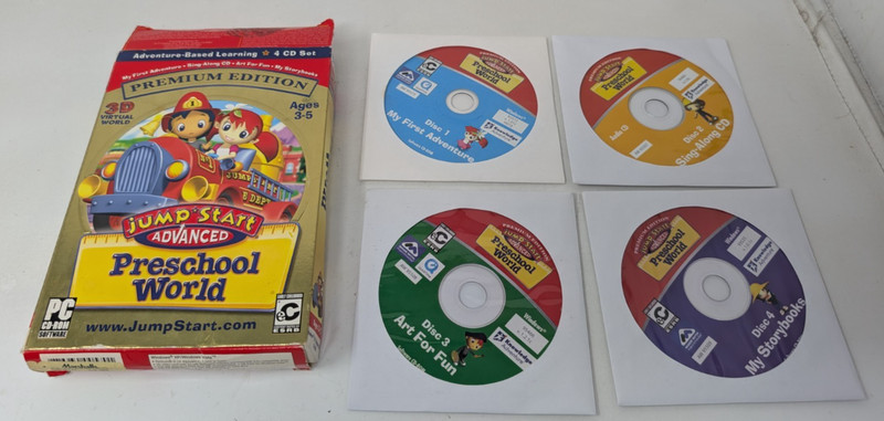 Jumpstart Advanced Preschool World CD-ROM Premium Edition Game Vintage Win XP
