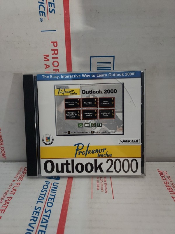 Professor Teaches The Best Way to Learn outlook 2000 PC Used No Keycode – #162g