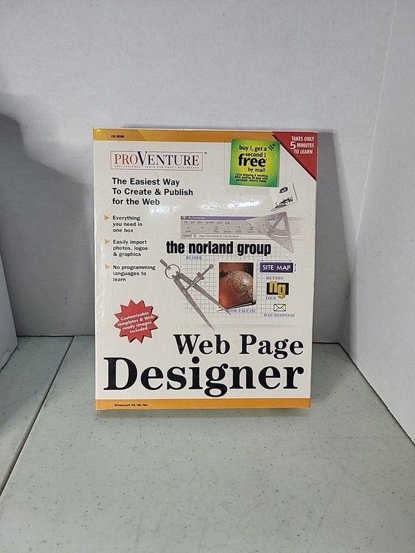 ProVenture Web Page Designer – Vintage Software – NEW Sealed – Windows 95/98