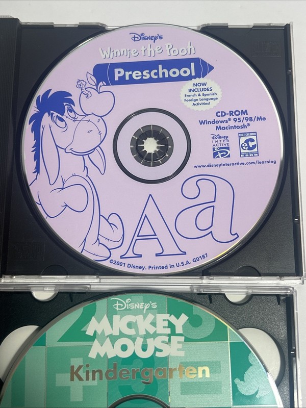 Disneys Mickey Mouse & Pooh Preschool & Kindergarten Learning Game Lot PC MAC gallery