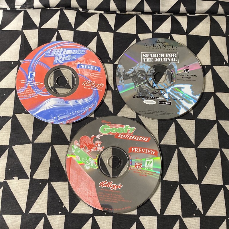 Ultimate Ride Atlantis Goofy Kellogg’s Preview Edition Promo Disc Only PC lot 3