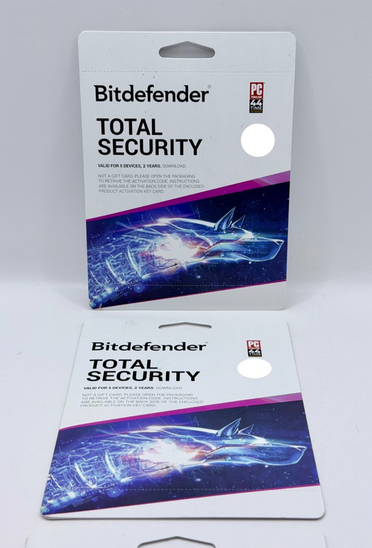 Bitdefender TOTAL SECURITY 2025 Activation Card for 5 Devices for 2 Years – NEW