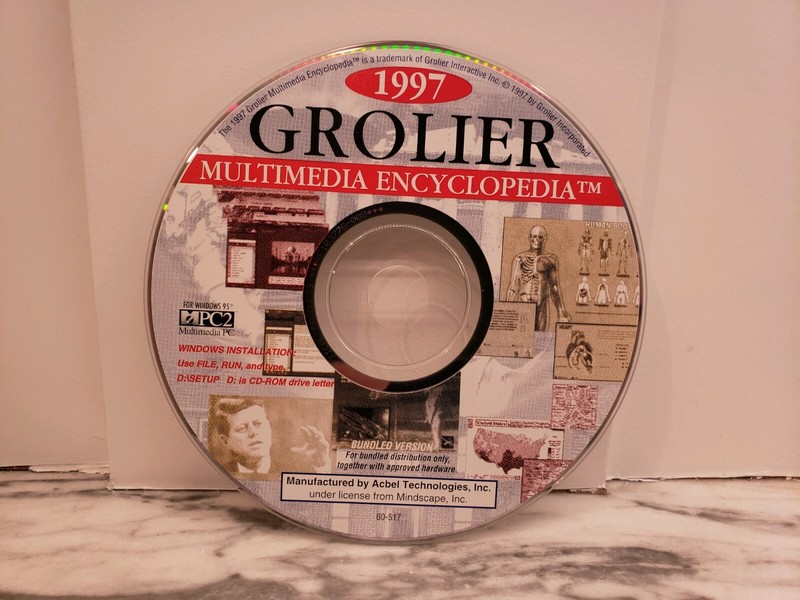 The 1998 Grolier Multimedia Encyclopedia (PC, CD-ROM) Win 95/3.1