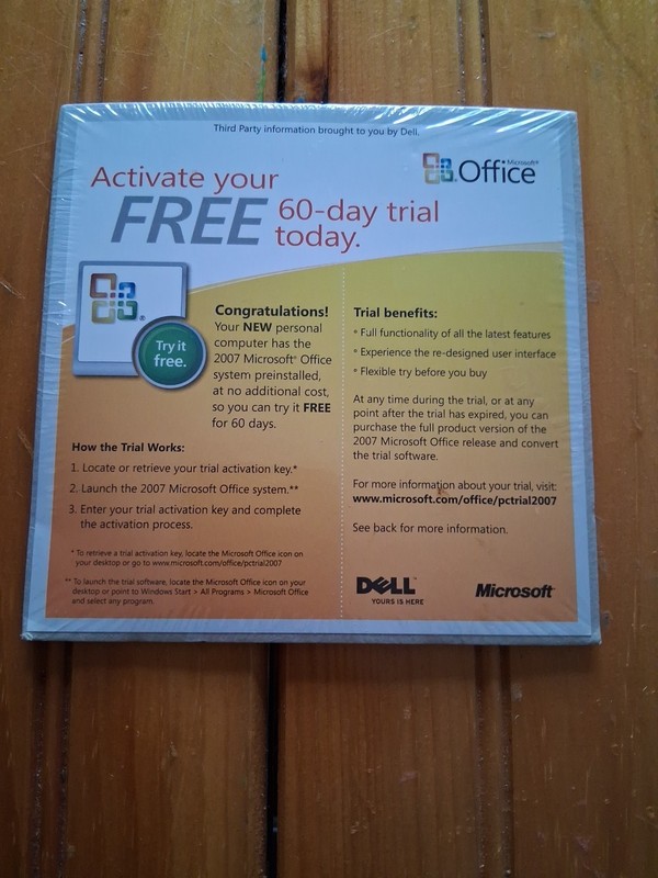 Dell/Microsoft Office Works 9.0 Home and Student, 60 Day Free Trial, 2007