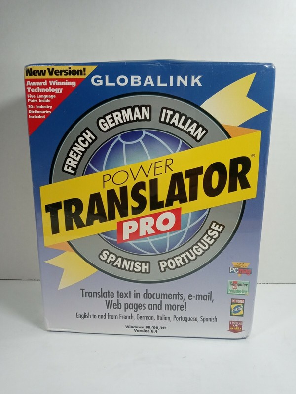 Vint Globalink Power Translator Pro French German,Italian, Spanish and Portugues