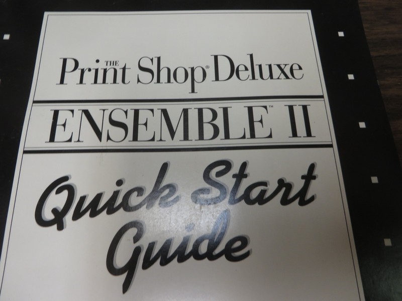 CD ROM VINTAGE 1990's SOFTWARE " PRINT SHOP DELUXE ENSAMBLE II " WITH MANUAL gallery