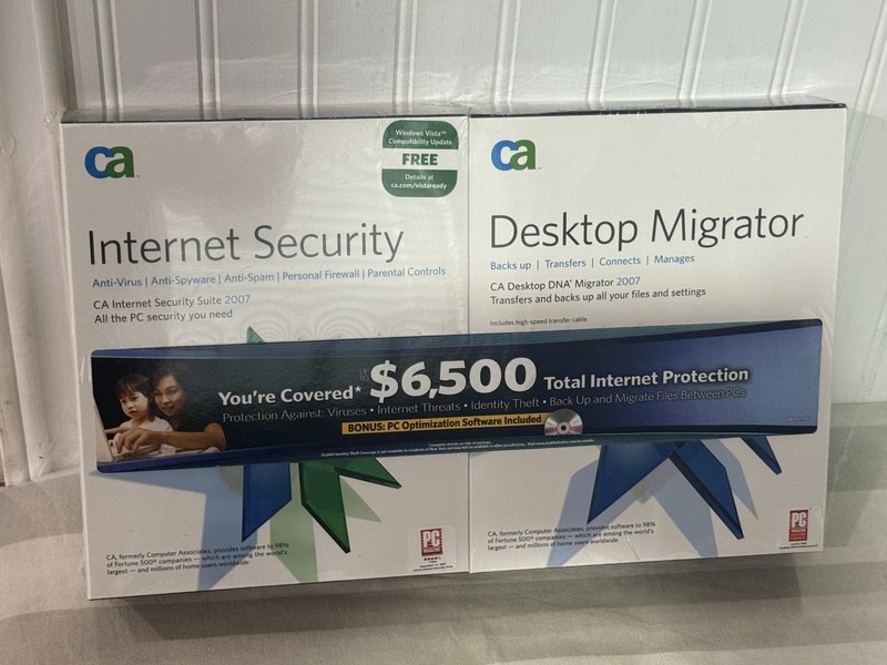 CA Desktop DNA Migrator & Internet Security Suite 2007 Version Vintage