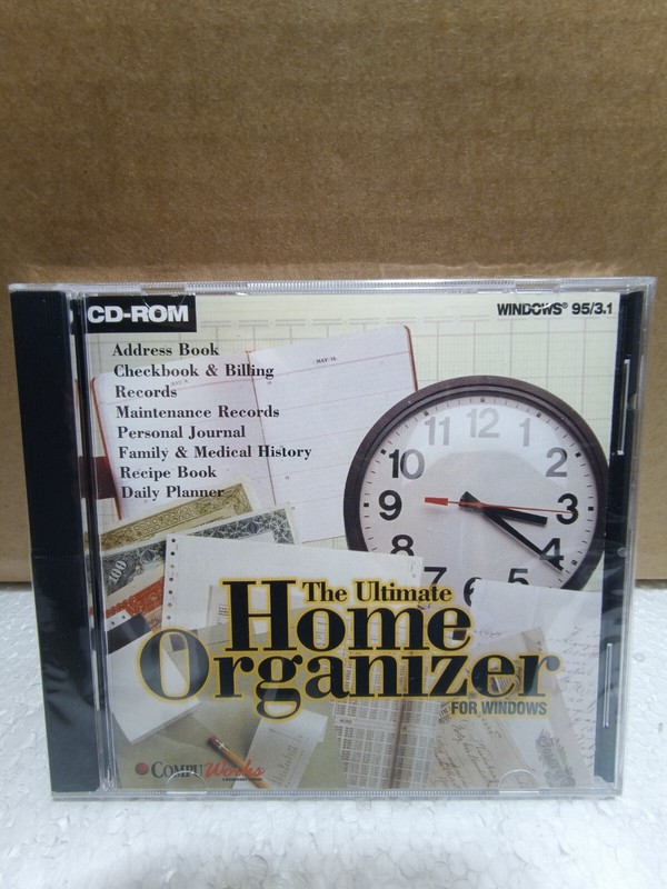 The Ultimate Home Organizer PC CD-ROM Jewel Case, Factory Sealed, NEW! RARE
