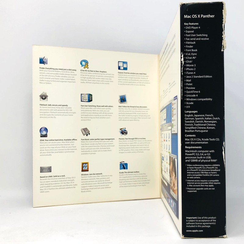 Apple Macintosh Operating Systems 10.2.0, 10.3.2, 10.4.0, & 10.5.0 *Two Big Box gallery
