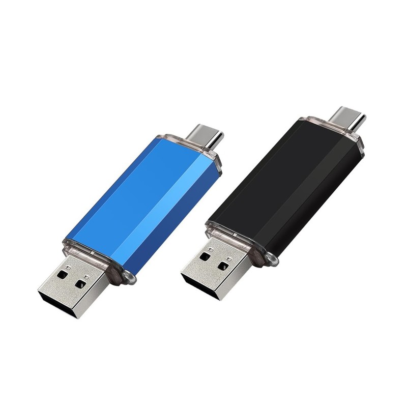 2-Pack 128GB USB C Flash Drive Dual Type C + USB A Memory Stick Jump Drive 2-…