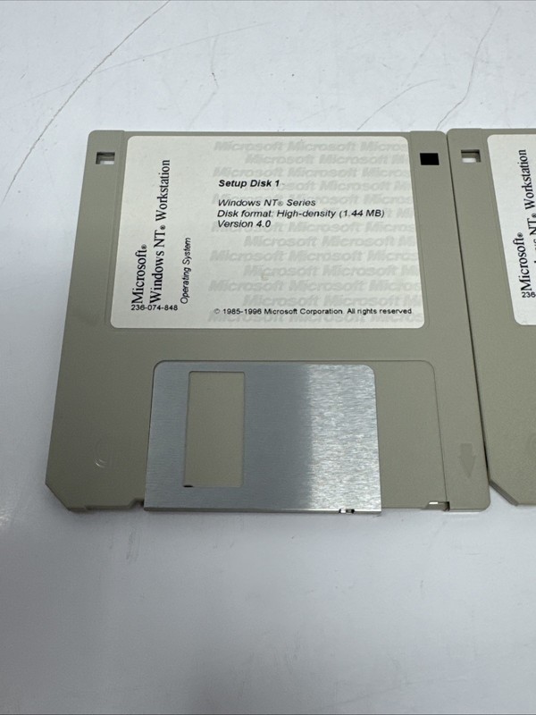 Vintage Microsoft Windows NT Workstation Version 4.0 3.5" Floppy Disks X 3 gallery