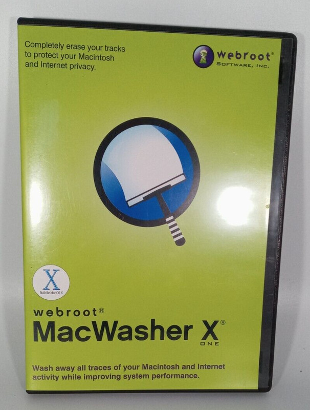 Webroot MacWasher X Washer Disk with Paperwork