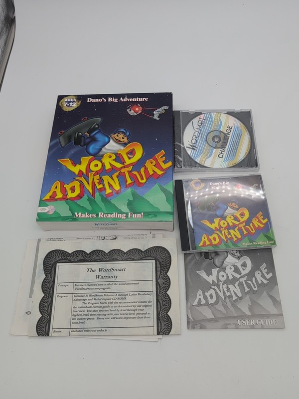 Dano’s Big Adventure Word Adventure PC Big Box Smartek WordSmart Rare Video Game