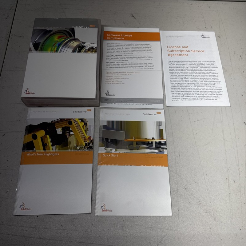 SolidWorks 2007 3D Experience Exc Installation Discs NO serial/cd Key x32 x64