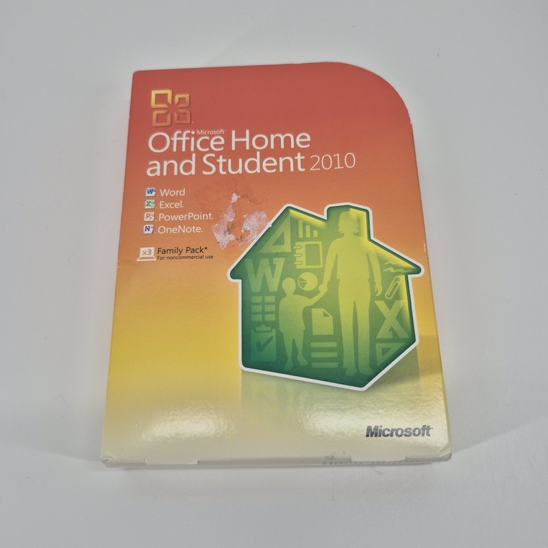 Microsoft Office Home and Student 2010 Family Pack w/ Case CD & Product Key!