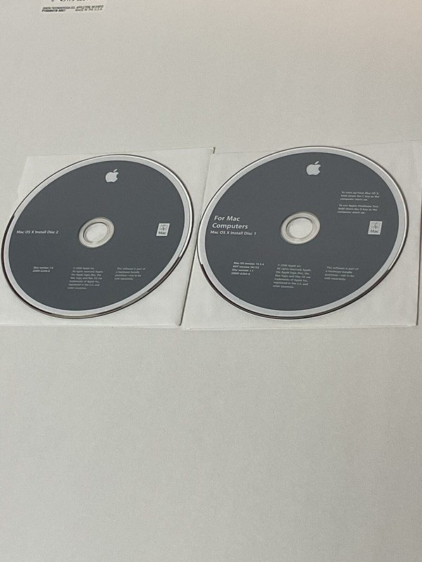 Macintosh OS X Install Disc 1 & 2 Version 10.5.4 OEM