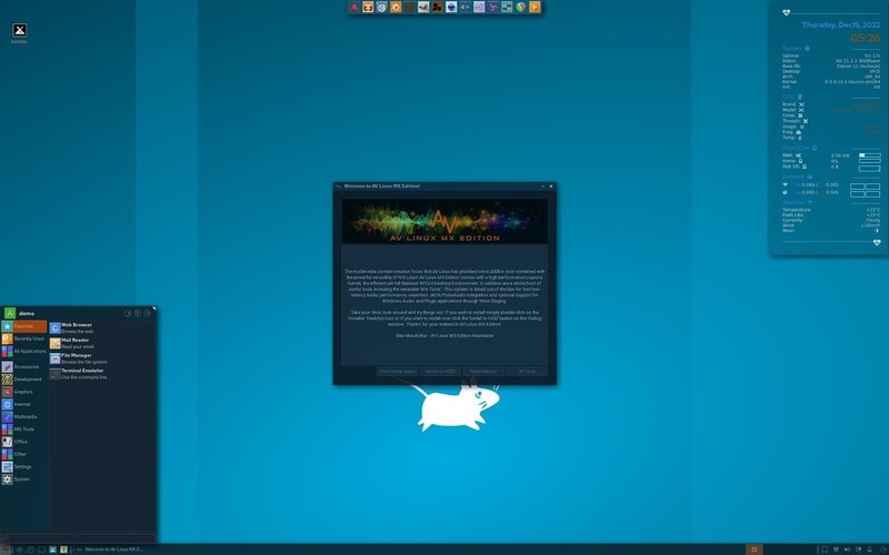 Latest AV Linux Audio & Video Enhanced Editing OS Operating System for PC on DVD gallery