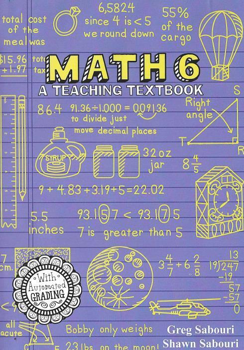 Homeschool Math 6 PC CD homeschoolers curriculum automated grading quiz learn +