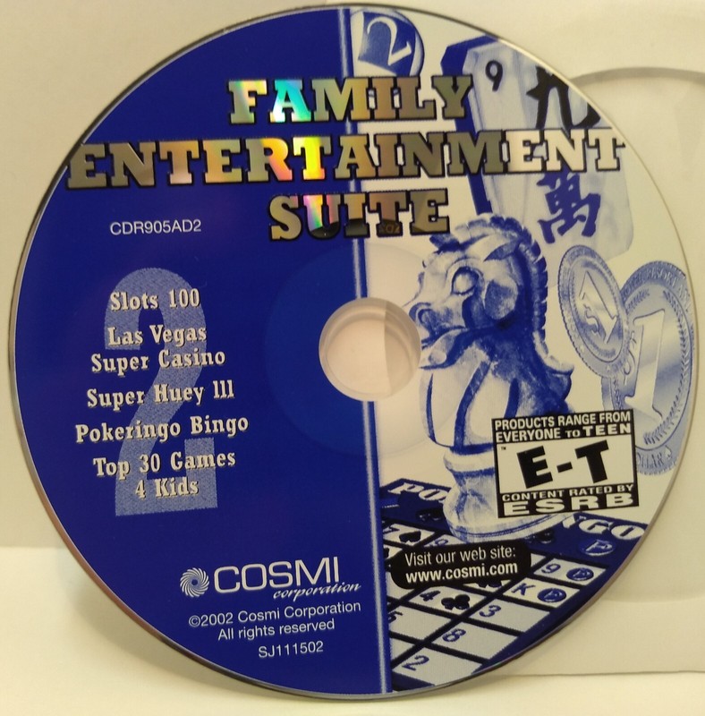 2 Cosmi Discs – Family Entertainment Suite – Your 3D Game Pack – 2002 – CD Rom
