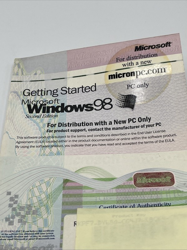 Vintage Microsoft Windows 98 Getting Started PC Book Manual Booklet For Micronpc gallery