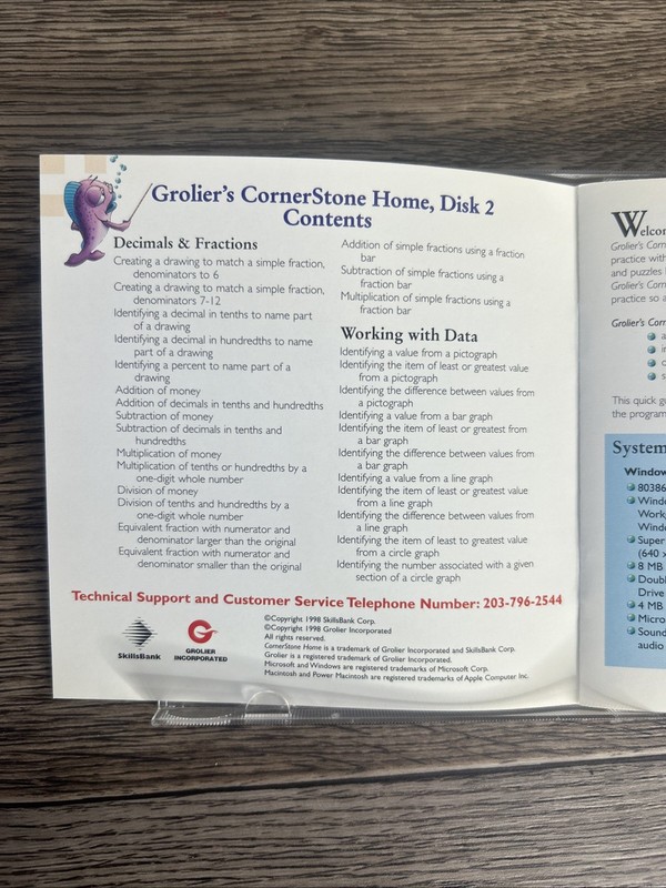 Grolier’s CornerStone Home CD-ROM Math And English Grades 3-4 Windows 95 gallery