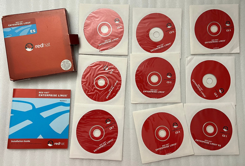 Red Hat Enterprise Linux AS Version 3 9 CDs