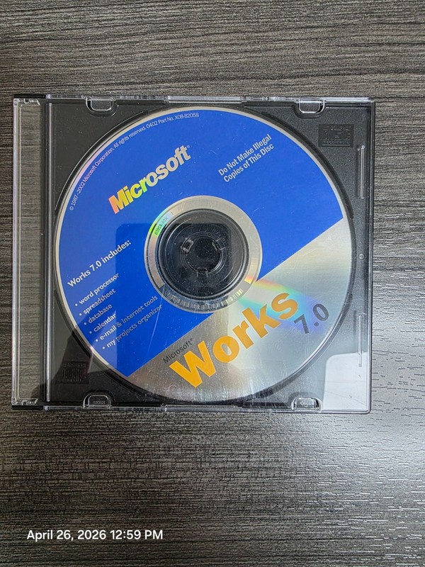 Microsoft Works 7.0 2002 CD