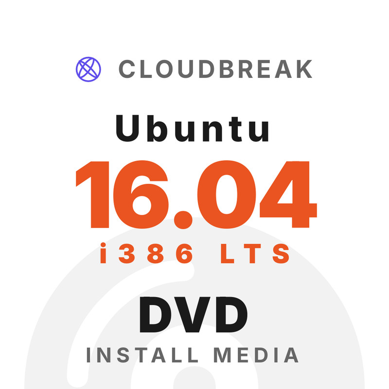 Ubuntu 16.04 i386 LTS Bootable/Live Install DVD NEW