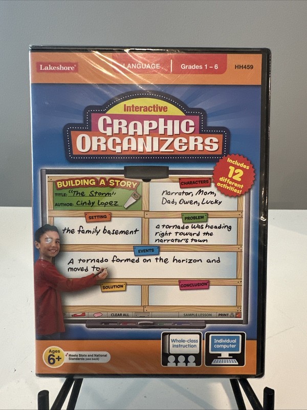 Lakeshore – Interactive Graphic Organizers – Language Grades 1-6 (PC CD ROM) NEW