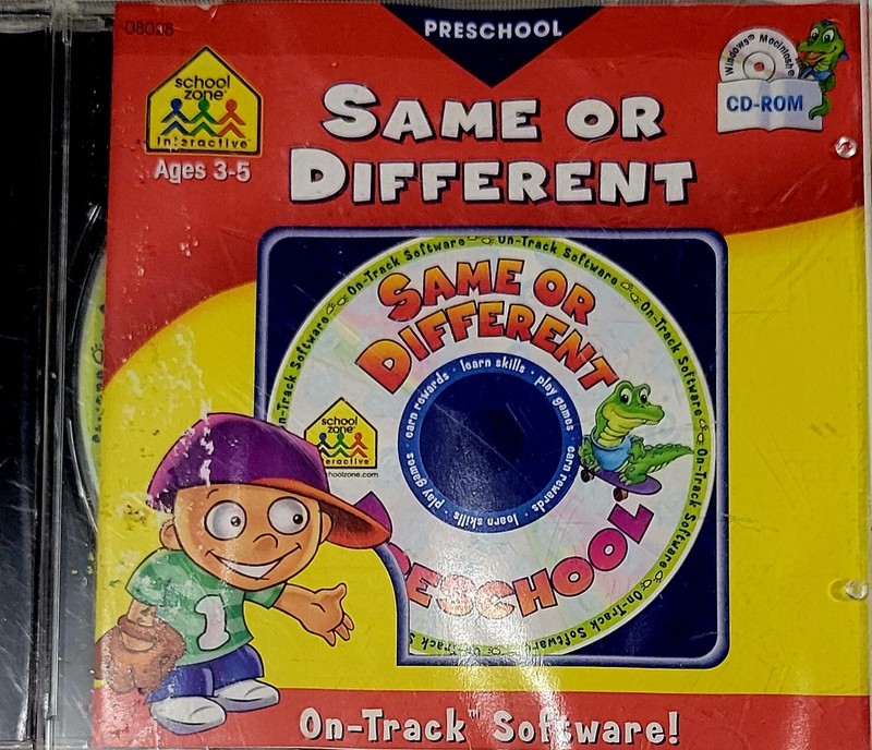 Educational CD “Same Or Different” Preschool Ages 3-5 On-Track Software CD