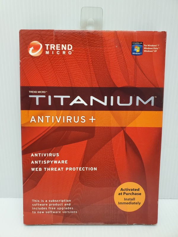 Trend Micro Titanium Antivirus Software + Antispyware Web Threat Protection NEW